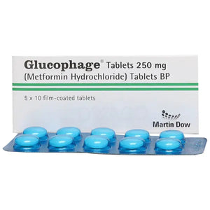GLUCOPHAGE 250MG Tab 50's (Metformin) MERCK SERONO LTD