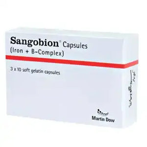 Sangobion Capsules – Iron Supplement with Vitamin C, Folic Acid, Vitamin B12