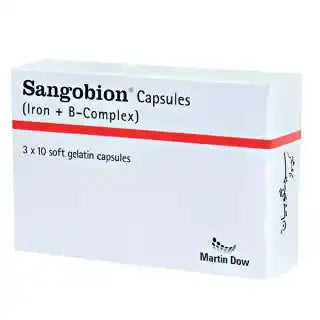 Sangobion Capsules – Iron Supplement with Vitamin C, Folic Acid, Vitamin B12