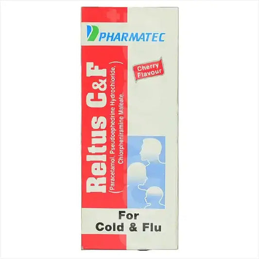 Reltus C&F Syrup 120ml — Paracetamol Chlorpheniramine Pseudoephedrine for fever and cold relief