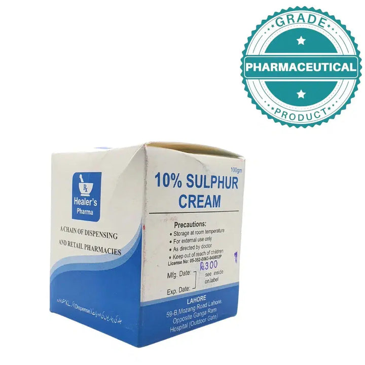 10% SULPHUR CREAM 100mg- DISPENSING ITEMS Healer's pharma