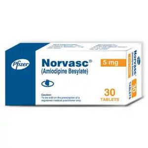 Norvasc Tablets 5mg – Amlodipine for Hypertension & Angina Relief