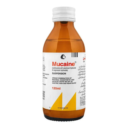 Mucaine Suspension 120ml Antacid for Heartburn & Acidity – Available in Pakistan