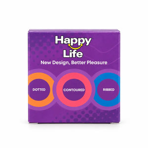 Happy Life Contoured & Ribbed Condoms