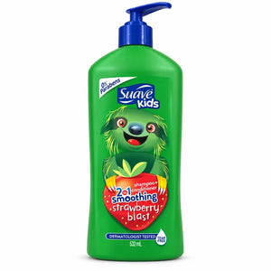Suave Kids 2-in-1 Smoothing Strawberry Blast Shampoo & Conditioner 532ml