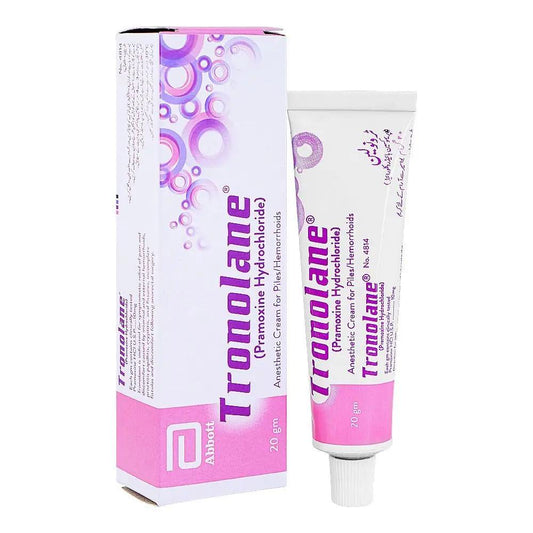 Tronolane Cream 20G (Pramoxine Hydrochloride) – Relief from Hemorrhoids & Piles – Available in Pakistan