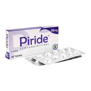 Piride Tablets 50mg Levosulpiride – Rx Antipsychotic for Schizophrenia GERD IBS Pakistan