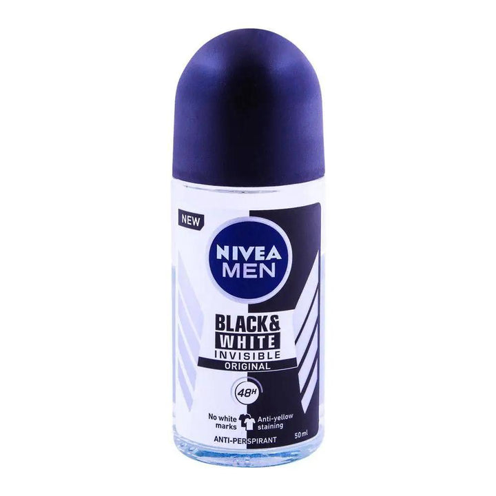 Nivea Men 48H Invisible Original Roll On, For Black & White