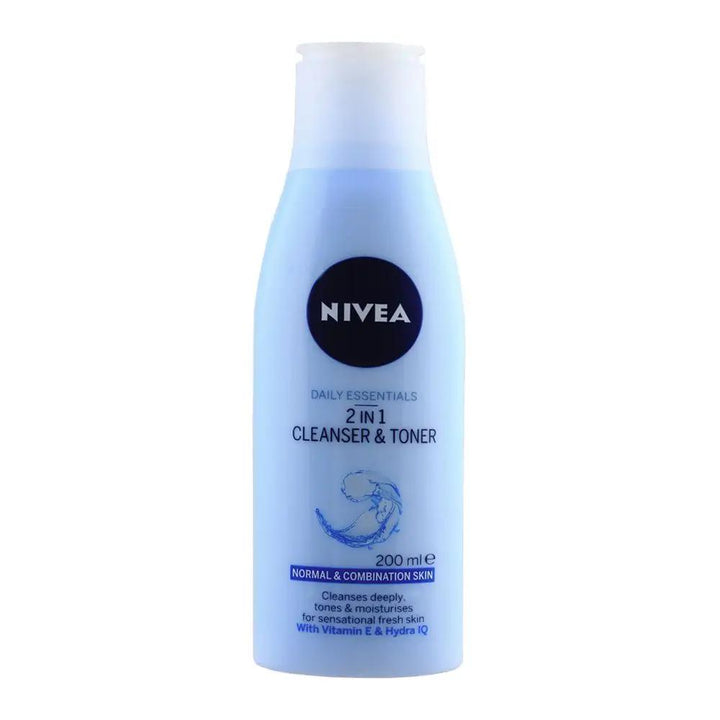 Nivea Daily Essentials 2-In-1 Cleanser & Toner, For Normal & Combination Skin, 200ml