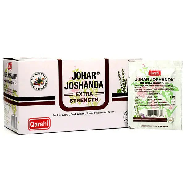 Qarshi Johar Joshanda Regular Sachet – Herbal Cold & Flu Relief Tea