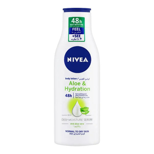Nivea 48H Aloe & Hydration Body Lotion with Deep Moisture Serum 250ml – Normal to Dry Skin