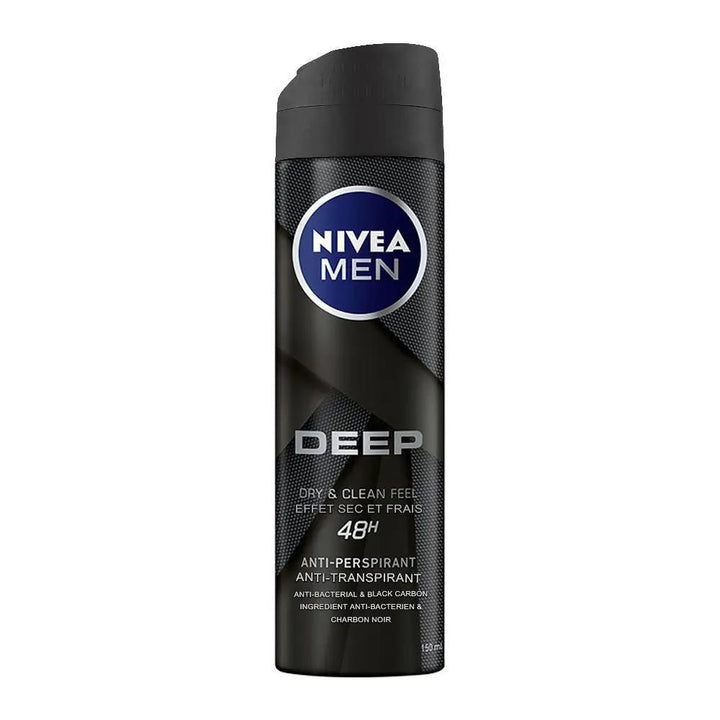 Nivea Men 48H Deep Dry & Clean Feel Anti-Perspirant Deodorant Body Spray, 150ml