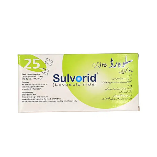 Sulvorid Tablets 25mg ��� Levosulpiride for Gastroesophageal Reflux Disease (GERD)