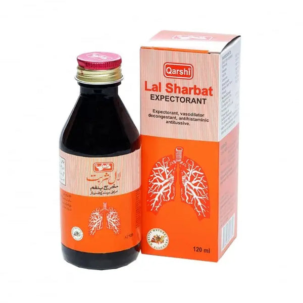 Qarshi Lal Sharbat 120ml – Herbal Remedy for  Cough & Lung Weakness