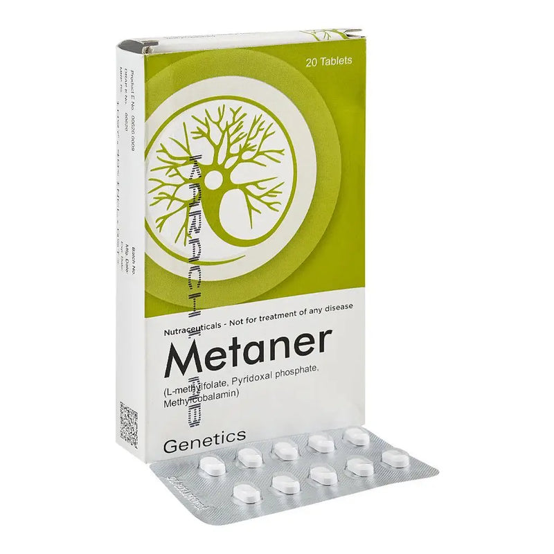 Metaner Tablets — L-Methylfolate, Pyridoxal-5-Phosphate & Methylcobalamin
