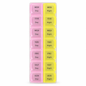 14-Slot Weekly Pill Organizer – 7 Day Day & Night Pill Box