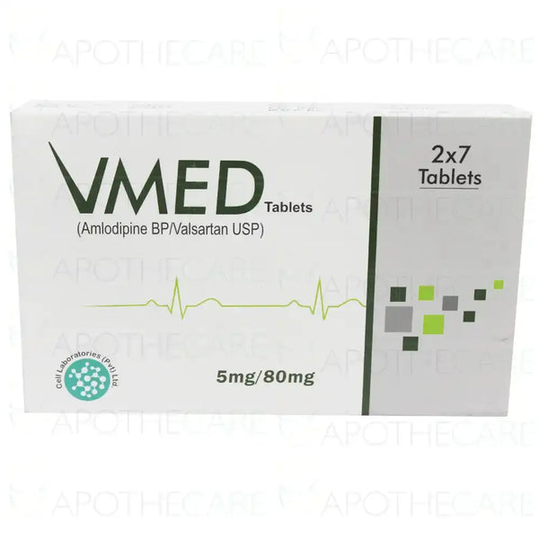 V Med 5/80 mg Tablets – Amlodipine & Valsartan for Blood Pressure Control