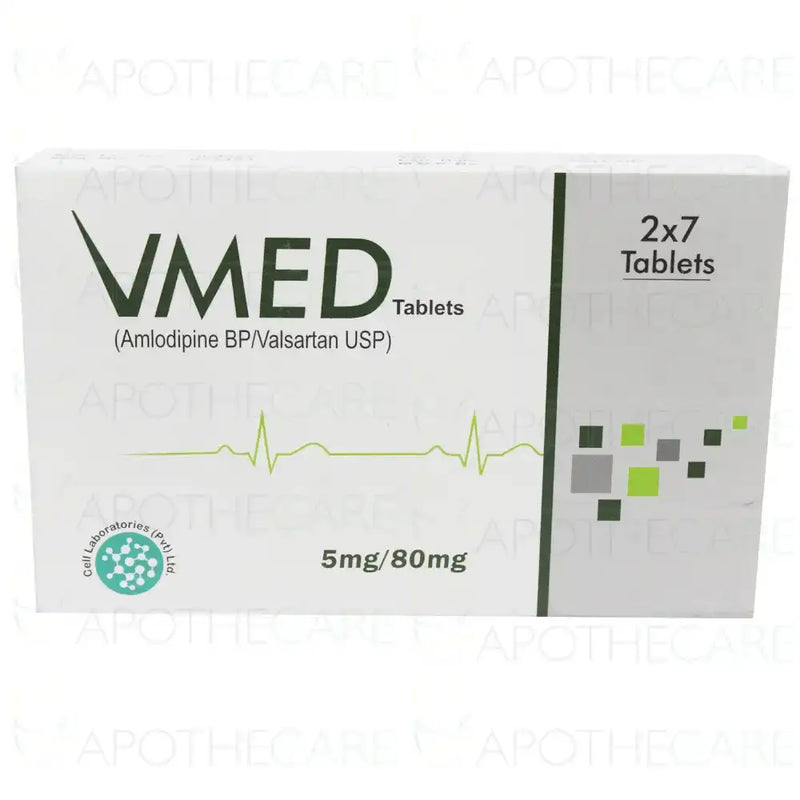 V-Med 5/80mg Tablets – Amlodipine & Valsartan for Blood Pressure Control