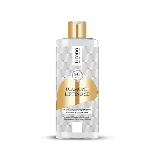 Lirene Diamond Lifting 3D Micellar Water – gentle cleansing water for mature skin bottle front view