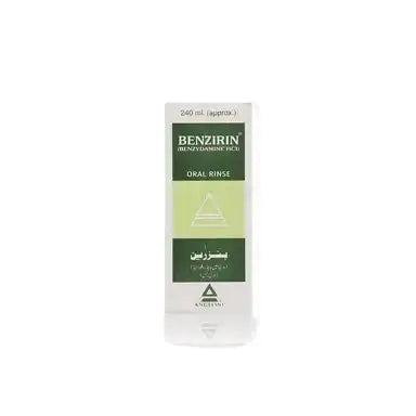 Benzirin Oral Rinse Solution 240ml – Oral Pain Relief & Gum Care - Derma.pk
