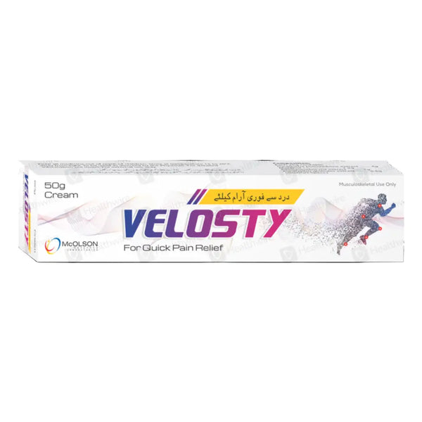 Velosty 50g Cream – Gaultheria, Menthol & Eucalyptus for Pain Relief McOLSON Research Laboratories (Pvt.) Ltd.