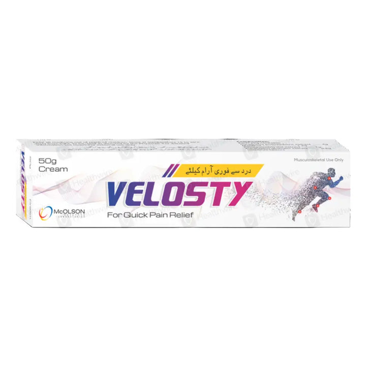 Velosty 50g Cream – Gaultheria, Menthol & Eucalyptus for Pain Relief McOLSON Research Laboratories (Pvt.) Ltd.