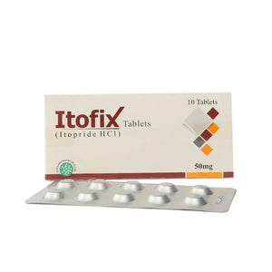 Itofix Tablets 50mg – Itopride Hydrochloride for Dyspepsia Treatment