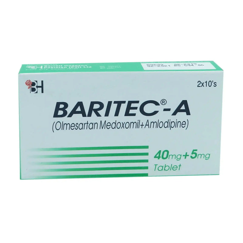 Baritec-A Tablets 5mg/40mg — Amlodipine & Olmesartan for Hypertension
