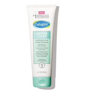 Cetaphil Gentle Clear Clarifying Acne Cream Cleanser 124ml