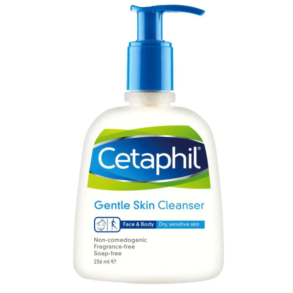 CETAPHIL GENTLE SKIN CLEANSER: NON-COMEOGENIC, FRAGRANCE-FREE, SOAP-FREE FORMULA IN 236ML cetaphil