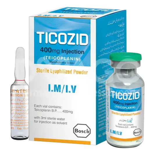 Ticozid 400mg IM/IV Injection - Bosch Pharmaceuticals | derma.pk