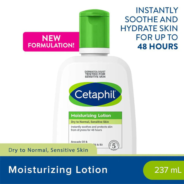 CETAPHIL MOISTURIZING LOTION FOR SENSITIVE DRY TO NORMAL SKIN 237Ml Derma.pk