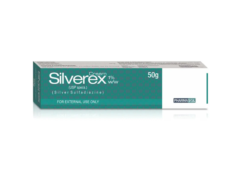 Silverex Cream 1% w/w – Silver Sulfadiazine 10mg for Wound and Burn Care