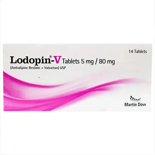 Lodopin-V Tablets 5Mg/80Mg – Amlodipine Besilate & Valsartan for Hypertension