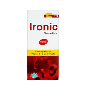 Ironic Syrup 120ml – Iron, Vitamin C & L-Methylfolate for Anaemia