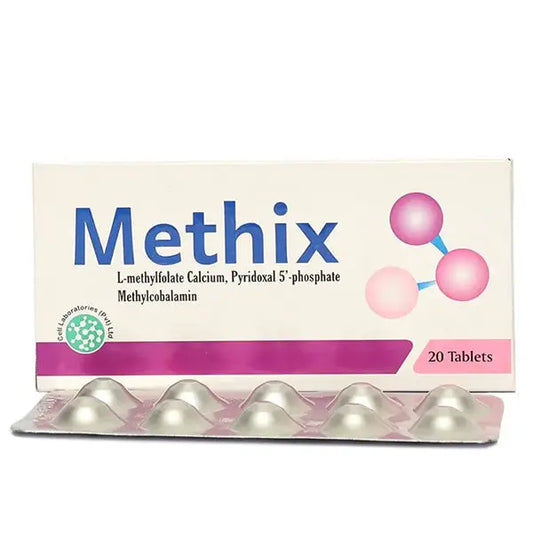 Methix Tablet – Vitamin B9, B6 & B12 Supplement for Neuropathy & Deficiency – Available in Pakistan