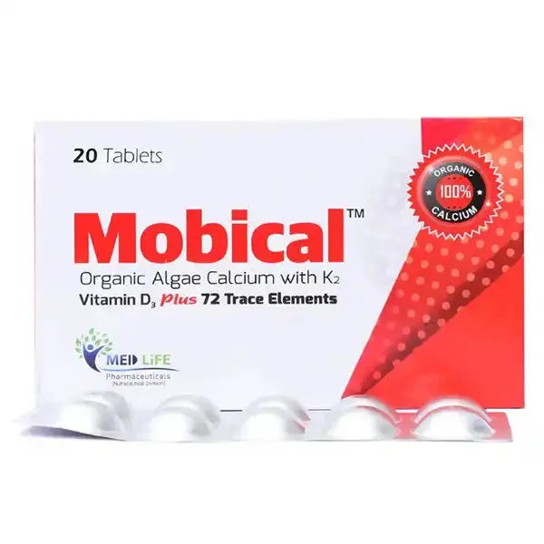 Mobical 750mg Tablets — Algae Calcium & Vitamin D for Bone Strength