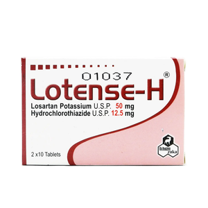 Lotense 50mg Tablets – Losartan Hypertension Treatment by Schazoo Lab