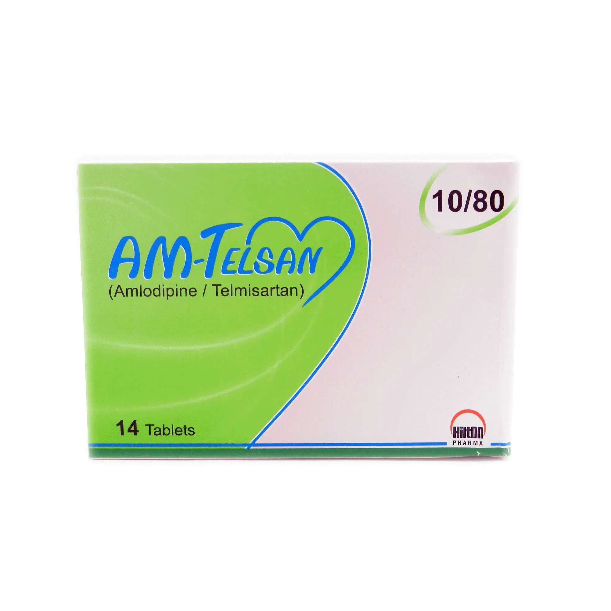 Am Telsan 10/80mg Tab – Amlodipine & Telmisartan for Blood Pressure & Heart Protection