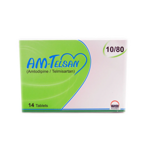 Am Telsan 10/80mg Tab – Amlodipine & Telmisartan for Blood Pressure & Heart Protection