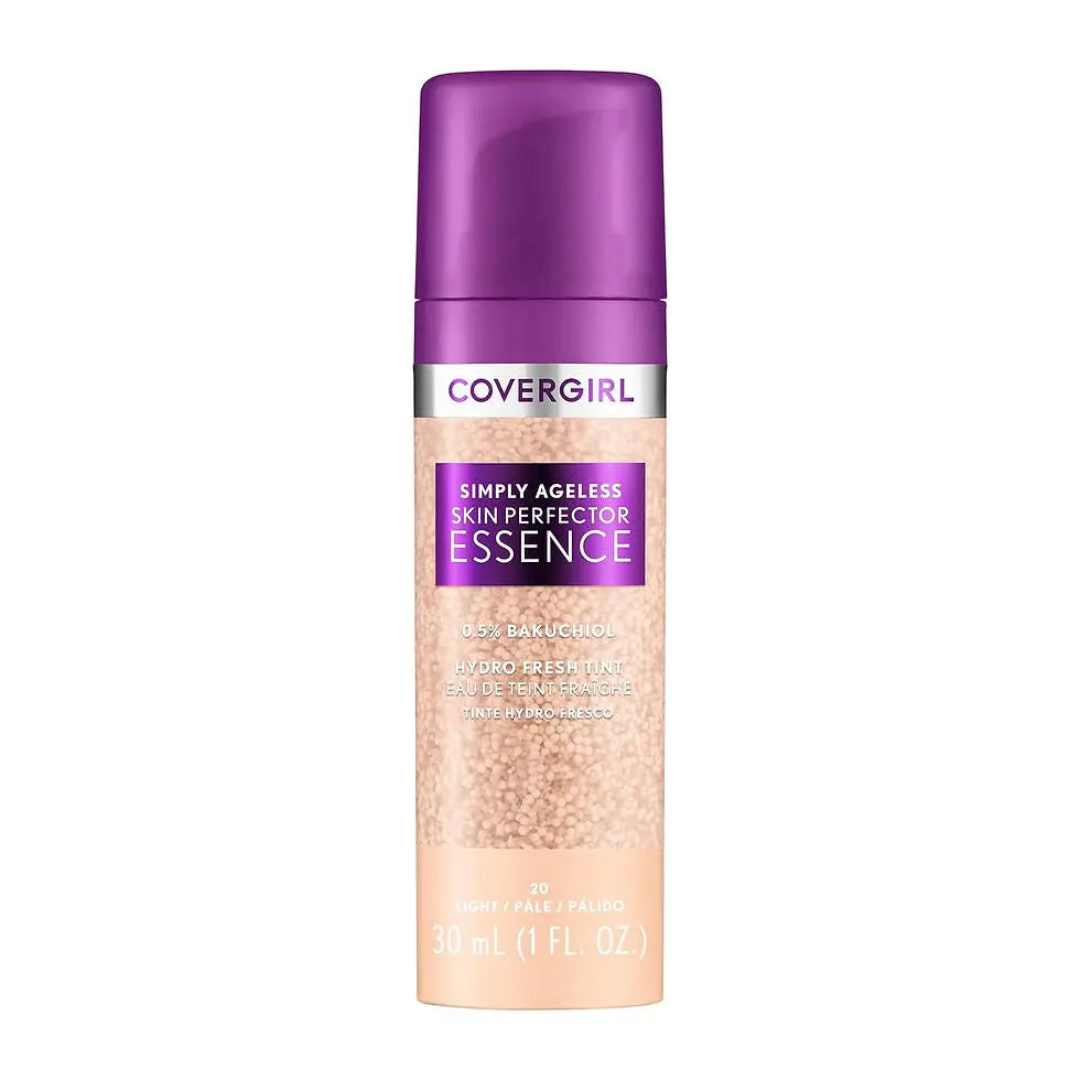 Covergirl - Simply Ageless Skin Perfector Essence Foundation (beads slightly melted) – front of packaging
