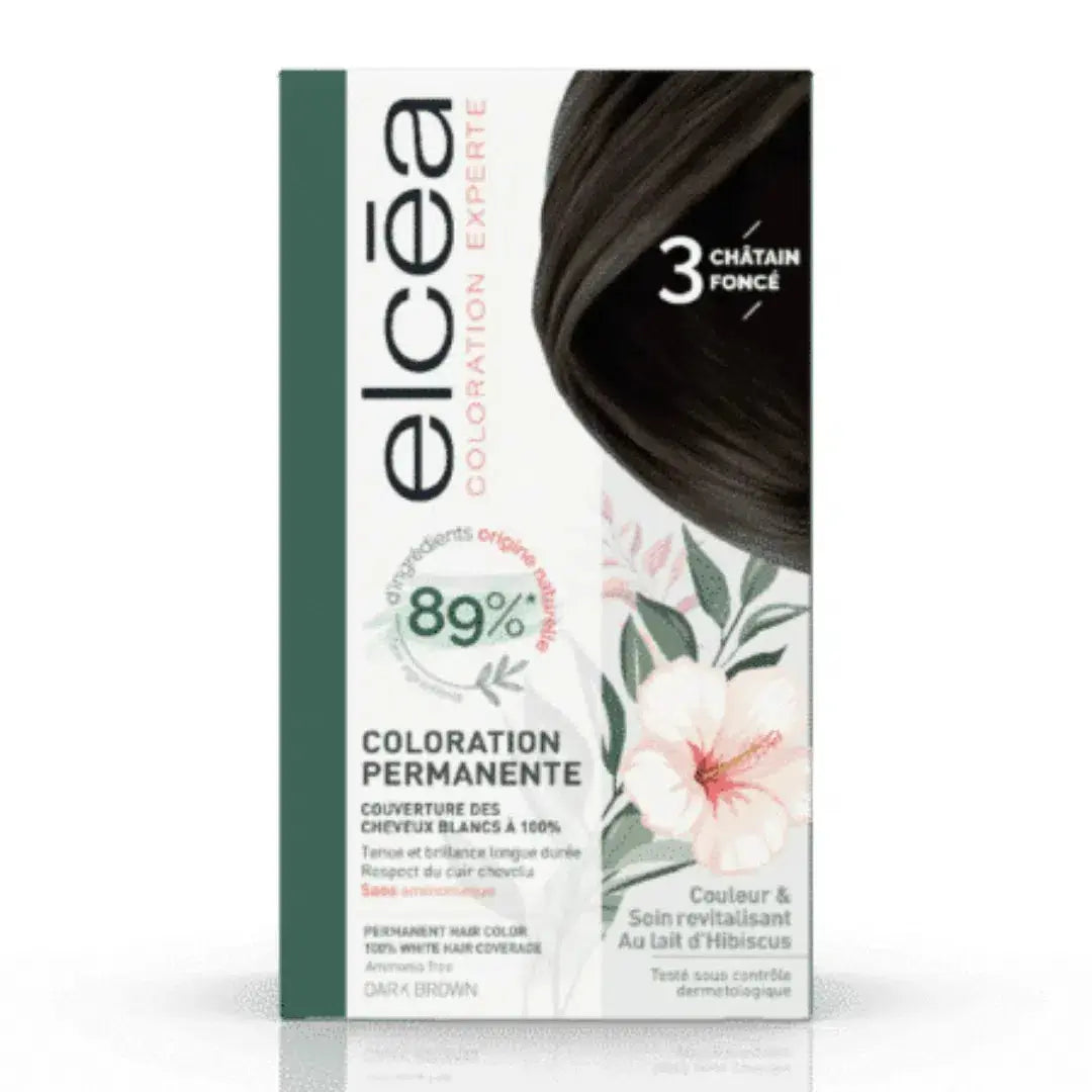 ELCEA DARK CHESTNUT PERMANENT HAIR DYE 3 Derma.pk