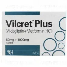 Vilcret Plus 50/1000mg Tablets – Vildagliptin & Metformin for Type 2 Diabetes