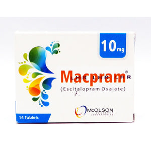 Macpram Tablets 10mg – Escitalopram for Depression & Anxiety
