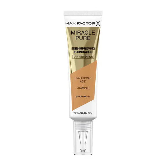 Max Factor Miracle Pure Foundation 76 Warm Golden – Available in Pakistan