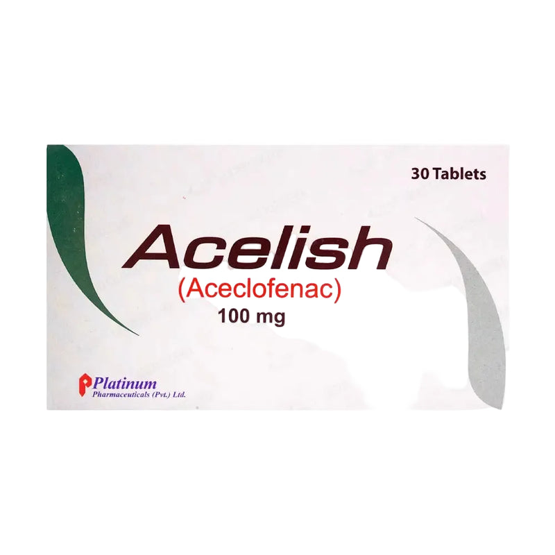 Acelish 100mg Tablet - Aceclofenac NSAID for Arthritis Pain