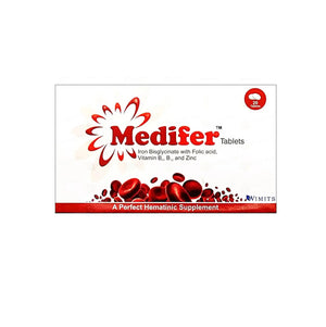 Medifer Tablets – Iron Bisglycinate, Folic Acid & Vitamin B6 for Anaemia