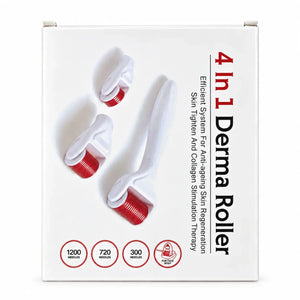 4-in-1 Derma Roller Skin & Hair Therapy Kit (Multiple Needle Heads)