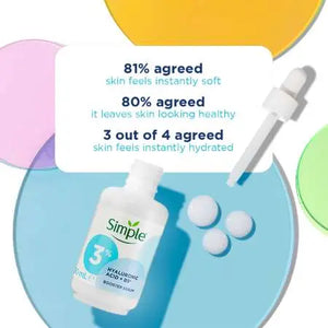 Simple Booster Serum 3% Hyaluronic Acid and B5 – back of packaging