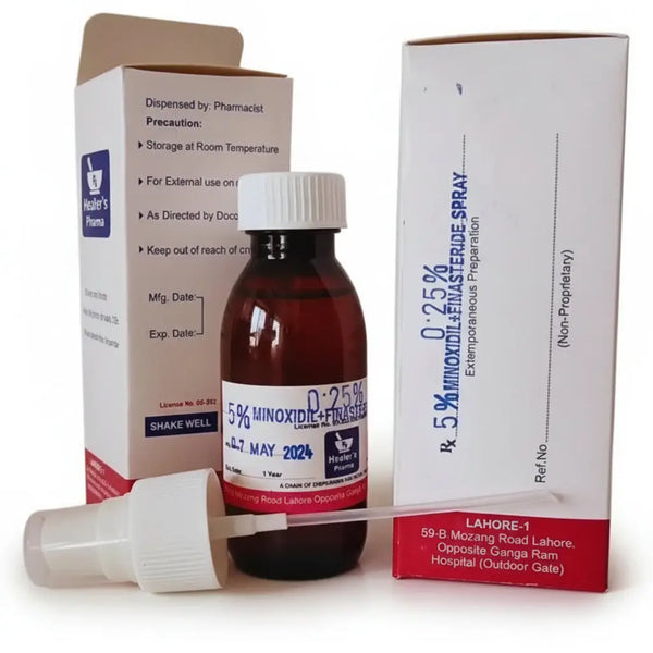 5% minoxidil + 0.25% Finasteride spray